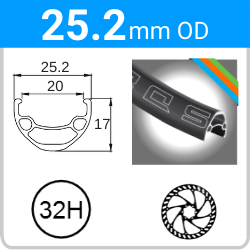 25.2mm OD - SD20 - DW - PJ - SSE - DS - 32H - Black - 97117 - 97118 - 97119
