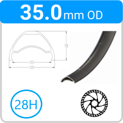 35.0mm OD - Jetset AM 30 - DW - SJ - TR - DS - 28H - Black - 97125