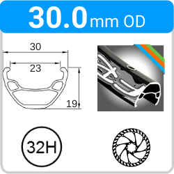 30.0mm OD - FR30 - DW - PJ - SSE - DS - TR - 32H - Black - 93221