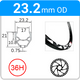 23.2mm OD - Mach1 MX - DW - PJ - ME - 36H - Black - 97001B