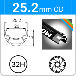 25.2mm OD - MD19 - DW - PJ - SSE - DS - 32H - Black - 97081 - 97085