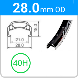 28.0mm - OD - Jetset CH-E213 - DW - PJ - ME - 40H - Black - 93241A