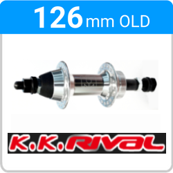 Rear 126mm - Screw On - Nutted - Silver - 93024A