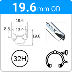 19.6mm OD - R450 - DW - PJ - ME - 32H - Silver - 93890