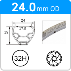 24.0mm OD - XD Lite - DW - PJ - DS - SSE - 32H - Silver - 96758