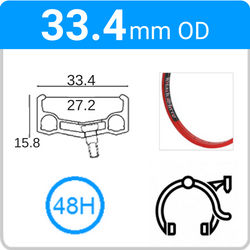 33.4mm OD - Black Sheep - 48H - Red- 90146