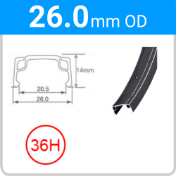 26.0mm OD - Jetset CH-038 - SW - PJ - NON - 36H - Black - 93192 - 93199