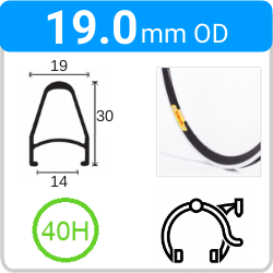 19.0mm OD - Deep V - DW - PJ - ME - 40H - Black - V1353