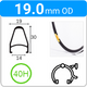 19.0mm OD - Deep V - DW - PJ - ME - 40H - Black - V1353