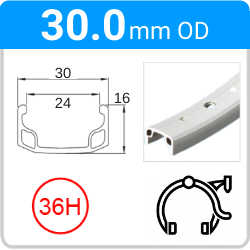 30.0mm OD - Silver Rim