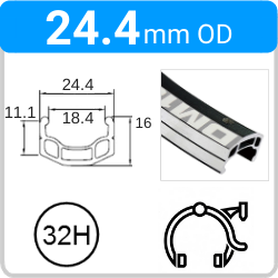 24.4mm OD - DM18 - DW - PJ - ME - SSE - 32H - Black - 93231 - 93209