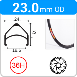 24.0mm OD - DYAD - DW - PJ - NON - 36H - Black - V1408