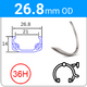 26.8mm OD - Mach1 110 - SW - SJ - ME - 36H - Silver - 97055 - 97057