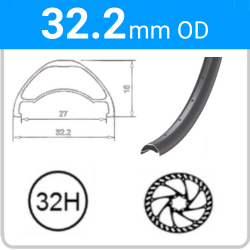 32.2mm OD - Jetset AM 27 - DW - SJ - TR - DS - 32H - Black - 97132
