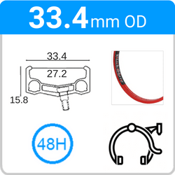 33.4mm OD - Black Sheep - 48H - Red- 90146