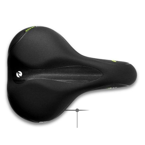Saddle,  vinyl top, black pc  w/memory foam, w/DDK logo, steel black rail L:270 W:195mm Made in Taiwan