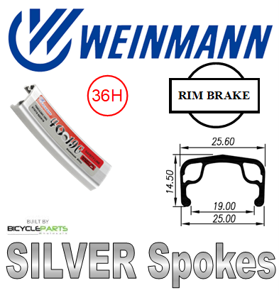 WHEEL - 700C Weinmann 4019C 36H P/j Silver Rim,  SCREW-ON MULTI Q/R (126mm OLD) Loose Ball KK Rival Silver Hub,  Mach 1 SILVER Spokes