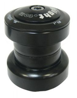 HEADSET, Ahead, O'LIGHT, STEEL, 1 1/8" 34.0mm, stck height 27mm, Cartridge bearings, BLACK, a Quality STRONGLIGHT product,  - 252775