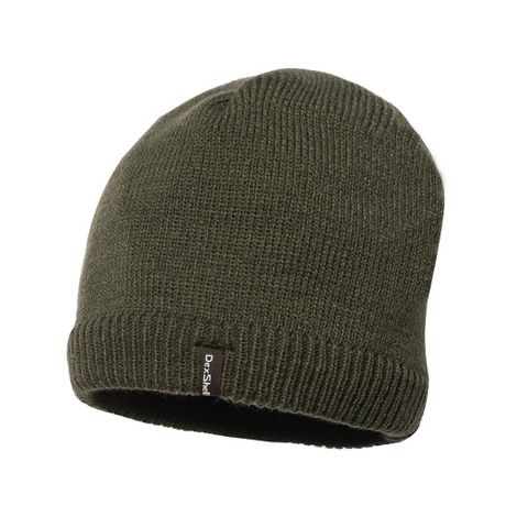 Headwear, Beanie solo OLIVE GREEN, Small / Medium, DEXSHELL, 3 layer construction, middle layer waterproof membrane, Waterproof, Windproof