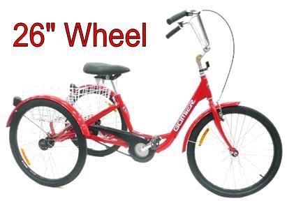 TRIKE  26" 3 Speed (Coaster) NEXUS, 2500 Series (Designed in Australia)  Bright RED