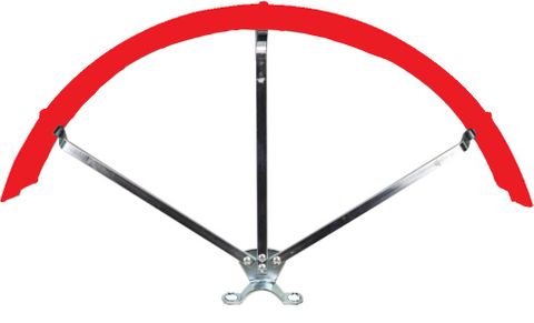 M/GUARD REAR RED FOR INDUSTRIAL TRIKE 24" (Individual)