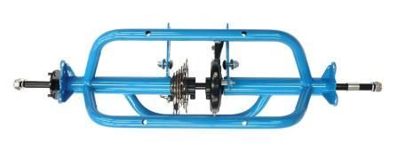 REAR AXLE ASSEMBLY - 6 Speed Trike Complete, BLUE, for 20-24"