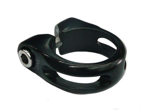 SEAT POST CLAMP  34.9  Alloy with Lip, BLACK