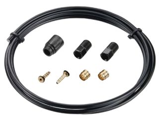 HYDRAULIC HOSE KIT  -  Tektro AM Oil Hose Kit, 5.5mm Dia, 2000mm Long, Black, non Banjo type