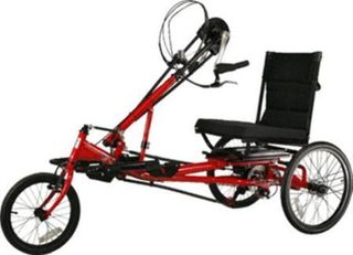 Rehatri  Handcycle Recumbent Trike 16"Front and 20" rear wheel size, RED, 7 speed