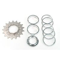 CONVERSION KIT - Single Speed, FLANGED CR-MO Drive Ring, 17T Lock Ring & Alloy Spacers (7 Spacers + Lockring)