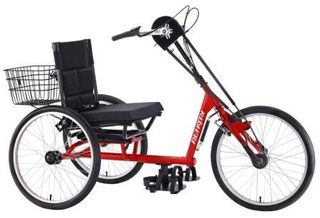 Rehatri Trike 24" Handcycle with Sturmey Archer 3spd, Front wheel drive, RED