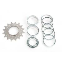 CONVERSION KIT - Single Speed, FLANGED CR-MO Drive Ring, 16T Lock Ring & Alloy Spacers (7 Spacers + Lockring)