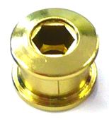 Single Speed Chainring Bolts STEEL Gold  qty5 per bag