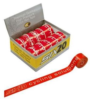 Rim Tape, Cloth, 13mm, Adhesive Backed, RED  (Box 12)