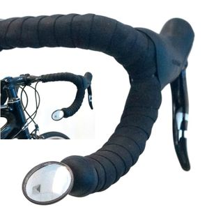 Mirror for 'Drop Bar', 1.5" plastic optical convex lens, black, adjustable angle, Easy fit