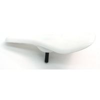 SADDLE  BMX Pivotal, with Hollow Bolt, PP Plastic, without Padding, WHITE