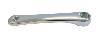 170mm - Left Diamond Taper Crank Arm - 25mm Offset, Polished Silver, Alloy