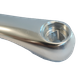 170mm - Left Diamond Taper Crank Arm - 25mm Offset, Polished Silver, Alloy