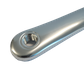 170mm - Left Diamond Taper Crank Arm - 25mm Offset, Polished Silver, Alloy
