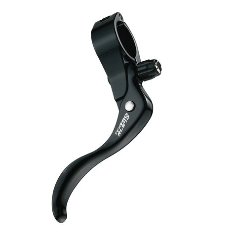 Brake levers,  "Top mount", alloy  "Hinged" bracket w/alloy lever, all black for 24mm OD handlebar, for caliper or Canti, Quality Tektro product
