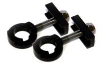 CHAIN ADJUSTERS - For 14mm Axle, BLACK (Sold in Pairs)