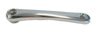 170mm - Left Diamond Taper Crank Arm - 23mm Offset, Polished Silver, Alloy
