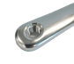 170mm - Left Diamond Taper Crank Arm - 23mm Offset, Polished Silver, Alloy