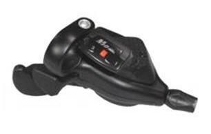 Thumb tap / Dual shifter lever with cable 1600 mm. 3 speed set left side only , black