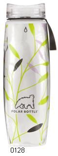 BOTTLE - Polar ERGO Insulated Water Bottle 650ml/22 oz, Classic Valve, GRAPHIC LEAVES