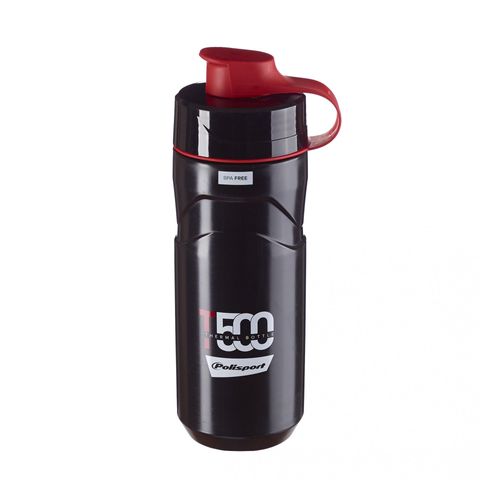 WATER BOTTLE  "convertable THERMAL Bottle 500/650ml" high tech",  Screw-On Cap,  - Quality Polisport product   BLACK/RED