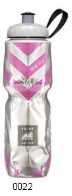 BOTTLE - Polar Insulated Water Bottle 700ml/24 oz, Standard Valve, CHEVRON PINK