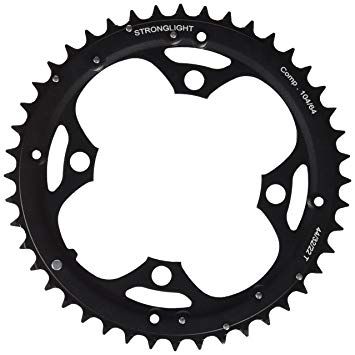 CHAINRING - MTB "STRONGLIGHT", 44T, 5083 Black - 9 Speed. Shimano TYPE XC E & DEORE LX comp- 104mm BCD, 4 Hole