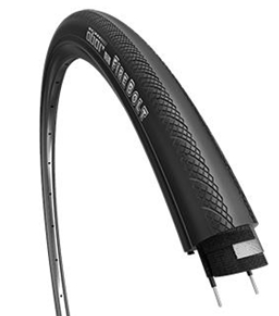 Wanda Premium Tyre 700 x 25C ALL Black -  The FIREBOLT for ROAD, BLACK Skin Sidewall, 30 TPI, Wire Bead, 85-115 PSI, 5.9-8.0 Bar (25-622)