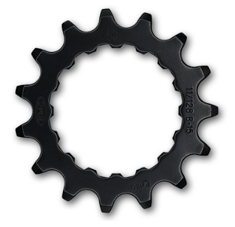 Drive Sprocket (Front) Bosch Gen2,  1/2 x 11/128" x 15T,  cr-moly, black,  for E-Bike   Quality KMC product - Direct Mount